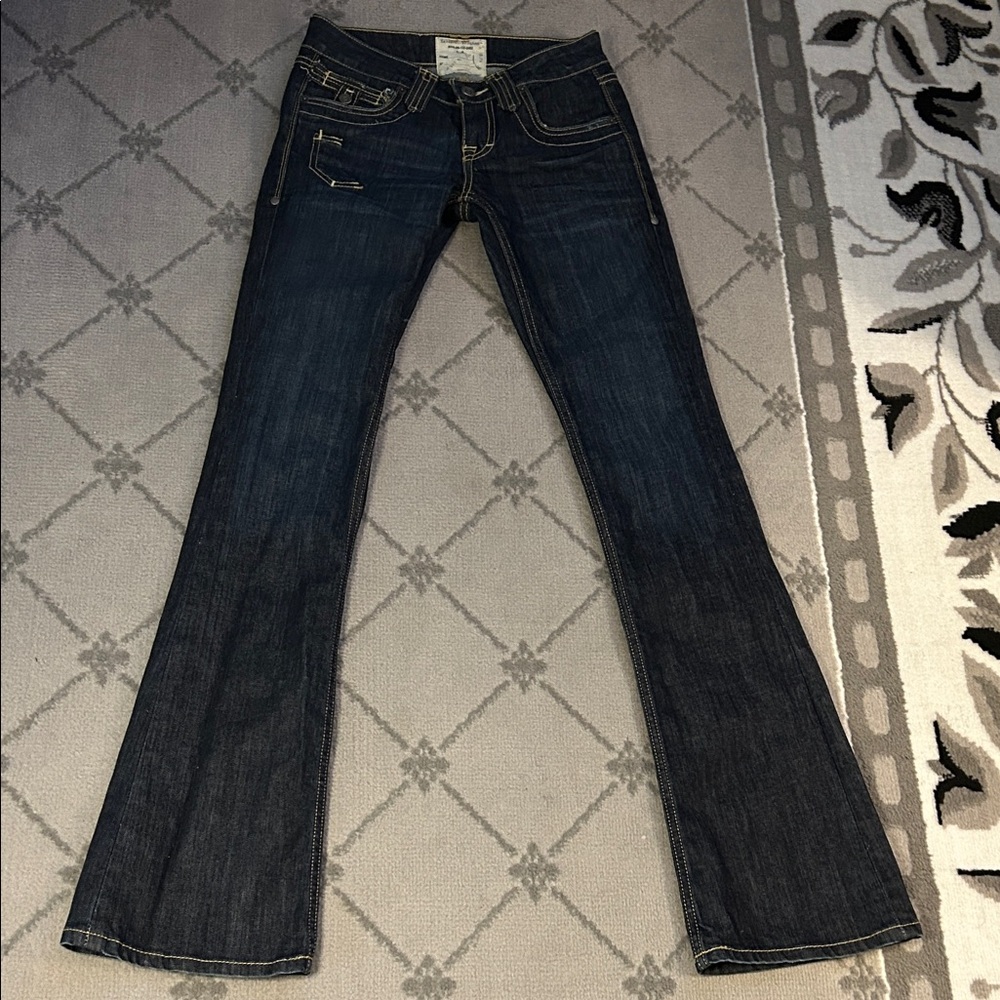 Taverniti So Jeans Dark Blue Flare Wide Leg Jeans